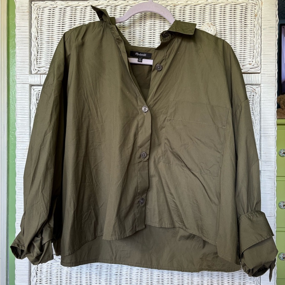 Madewell Olive Green Button-Down Shirt